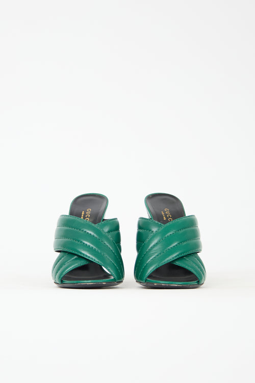 Gucci Leather Webby Mule