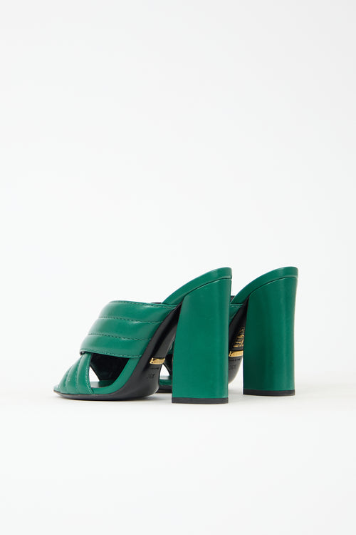 Gucci Leather Webby Mule
