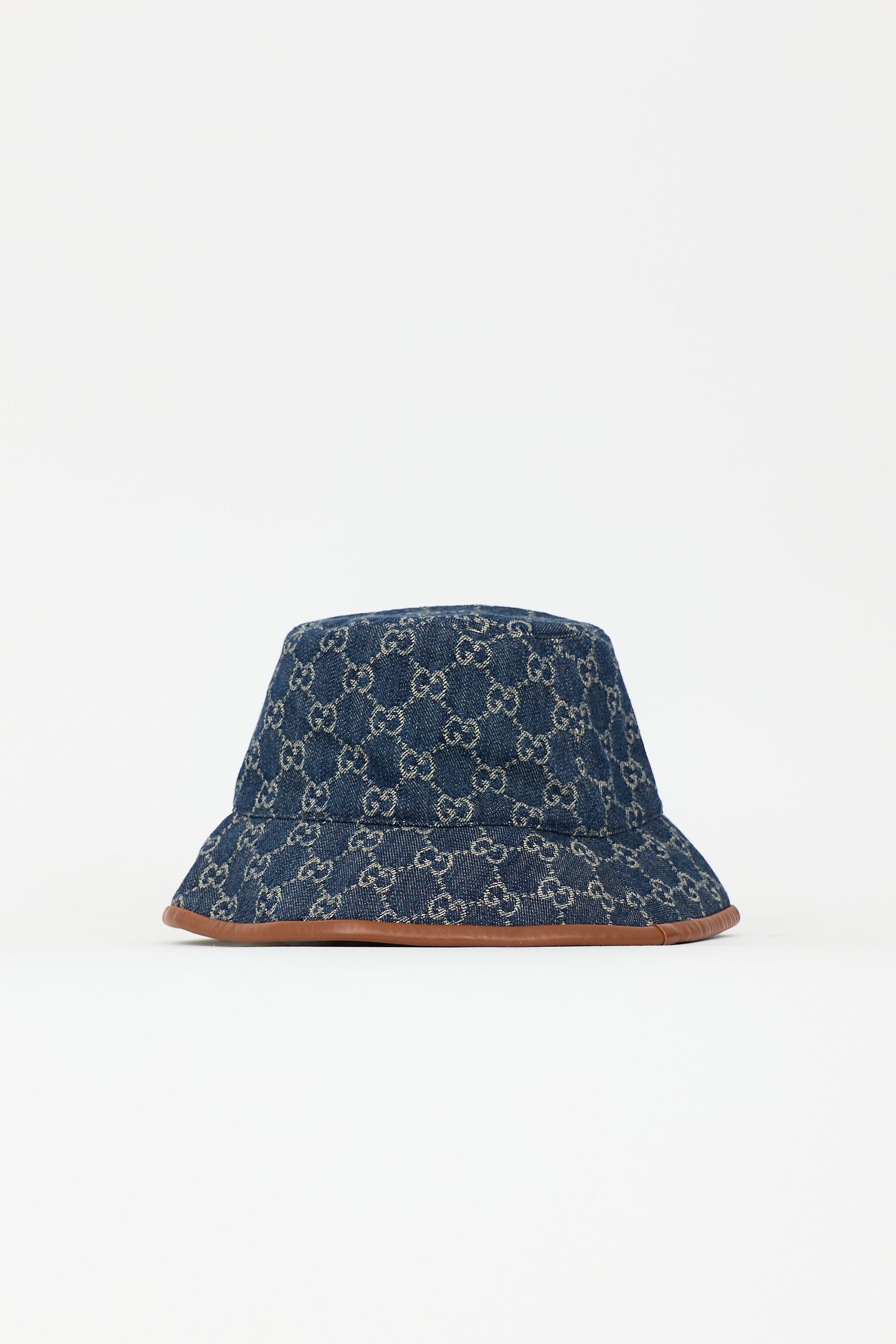 Gucci Denim Monogram Supreme Bucket Hat
