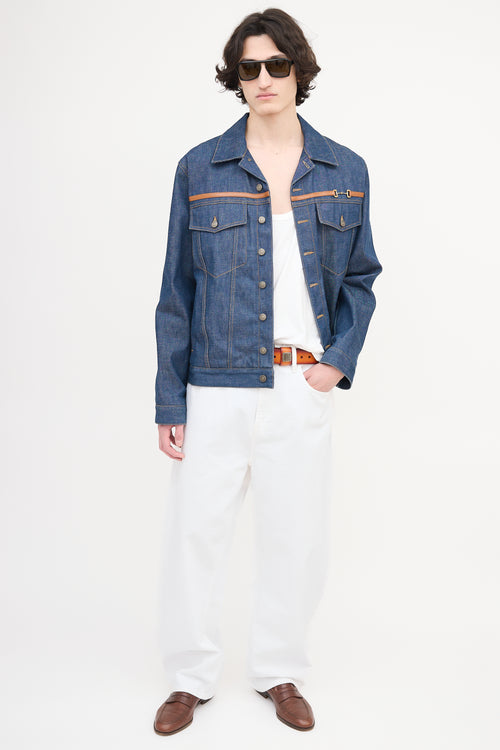 Gucci Belt Detail Denim Jacket