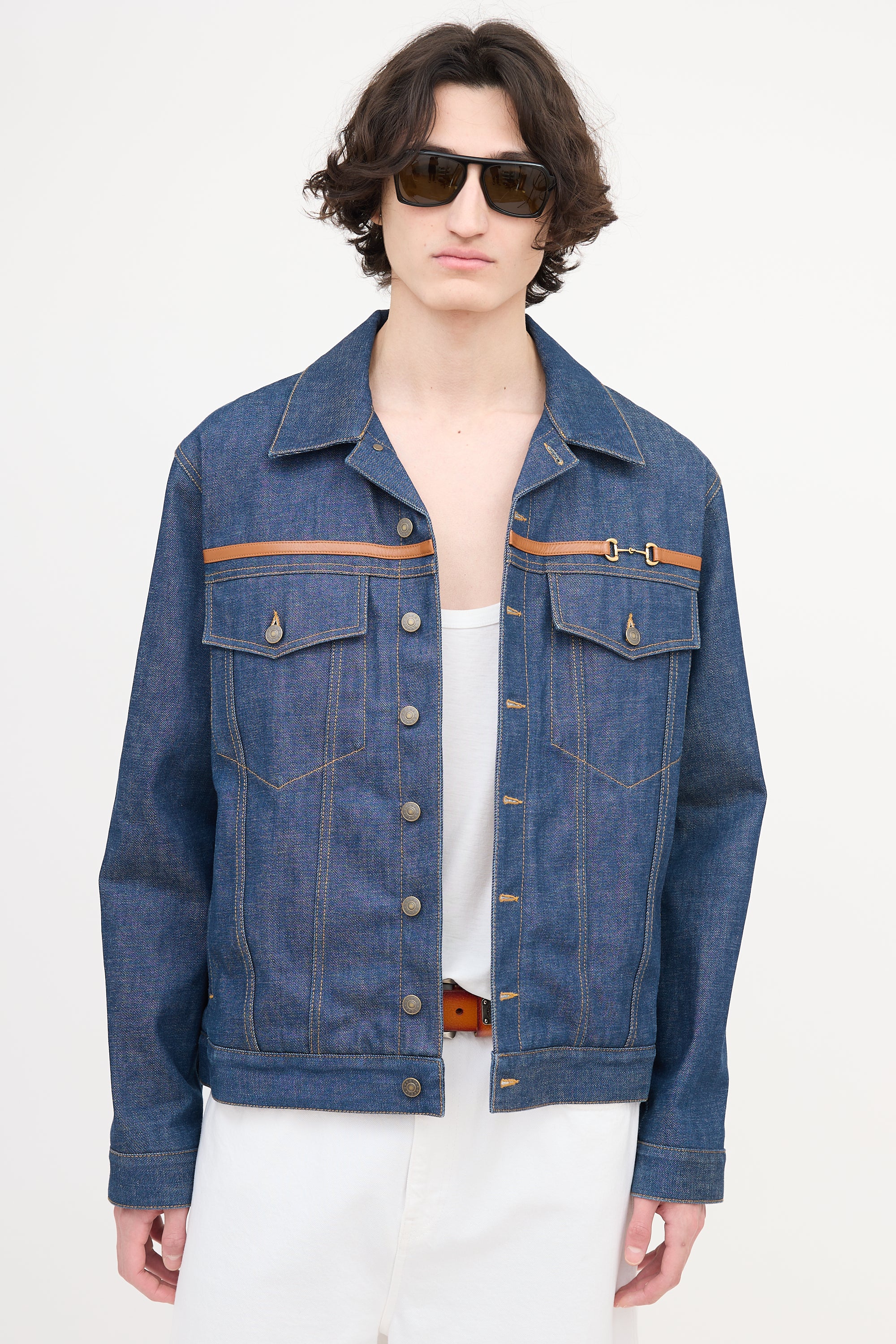 Gucci Belt Detail Denim Jacket
