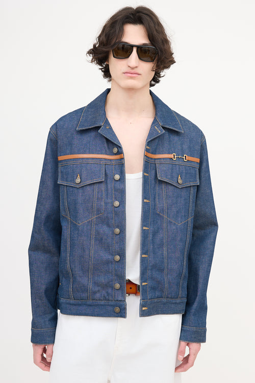 Gucci Belt Detail Denim Jacket