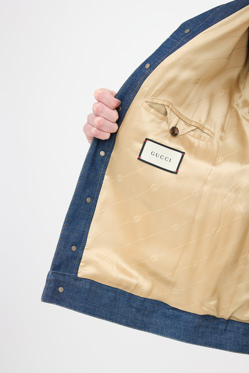 Gucci Belt Detail Denim Jacket