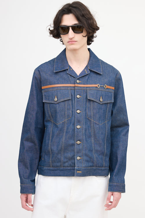 Gucci Belt Detail Denim Jacket