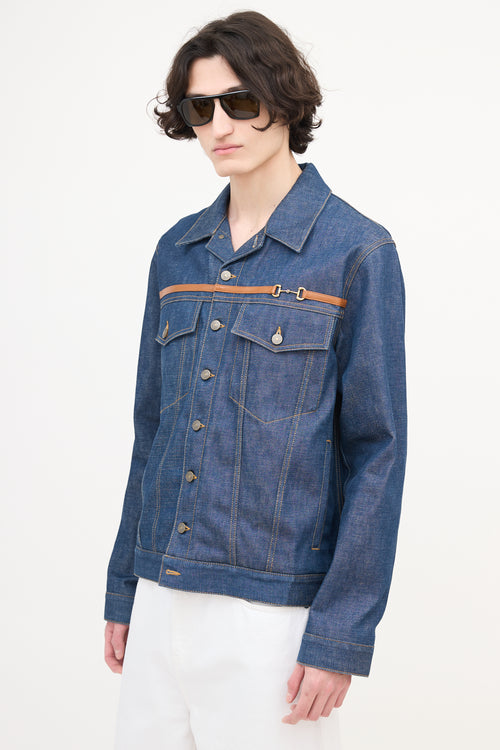 Gucci Belt Detail Denim Jacket
