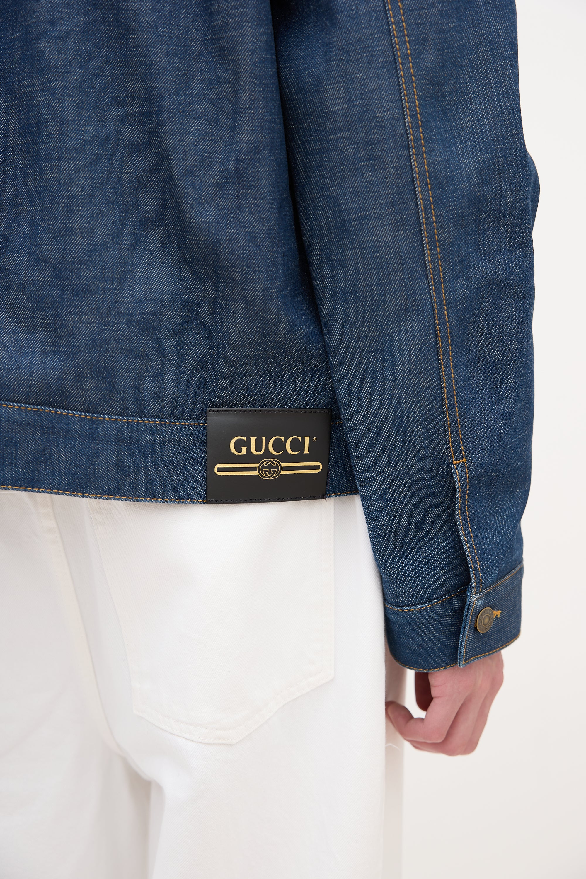 Gucci Belt Detail Denim Jacket
