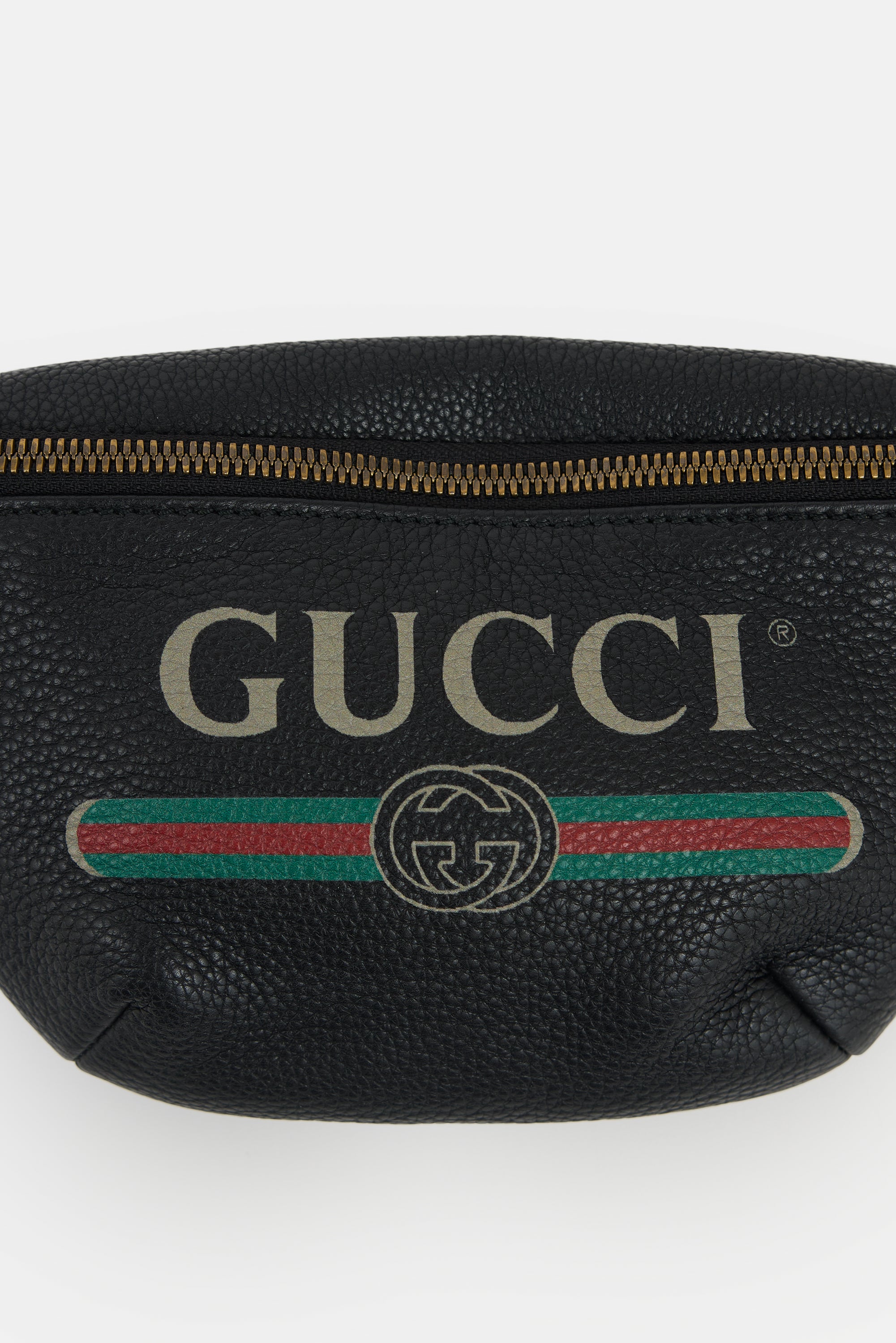 Gucci Leather Logo Web Belt Bag
