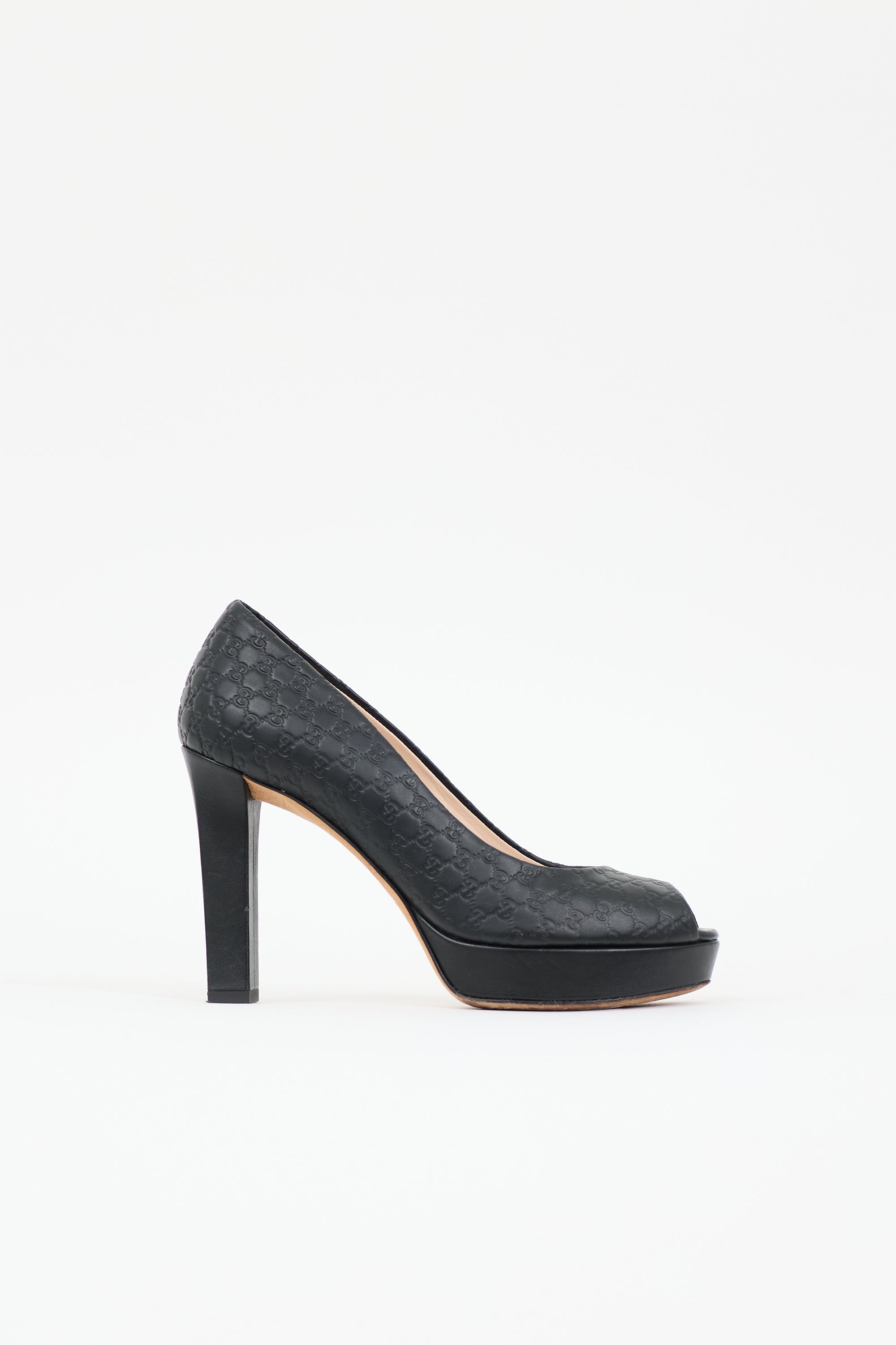 Gucci Leather Guccissima Heel