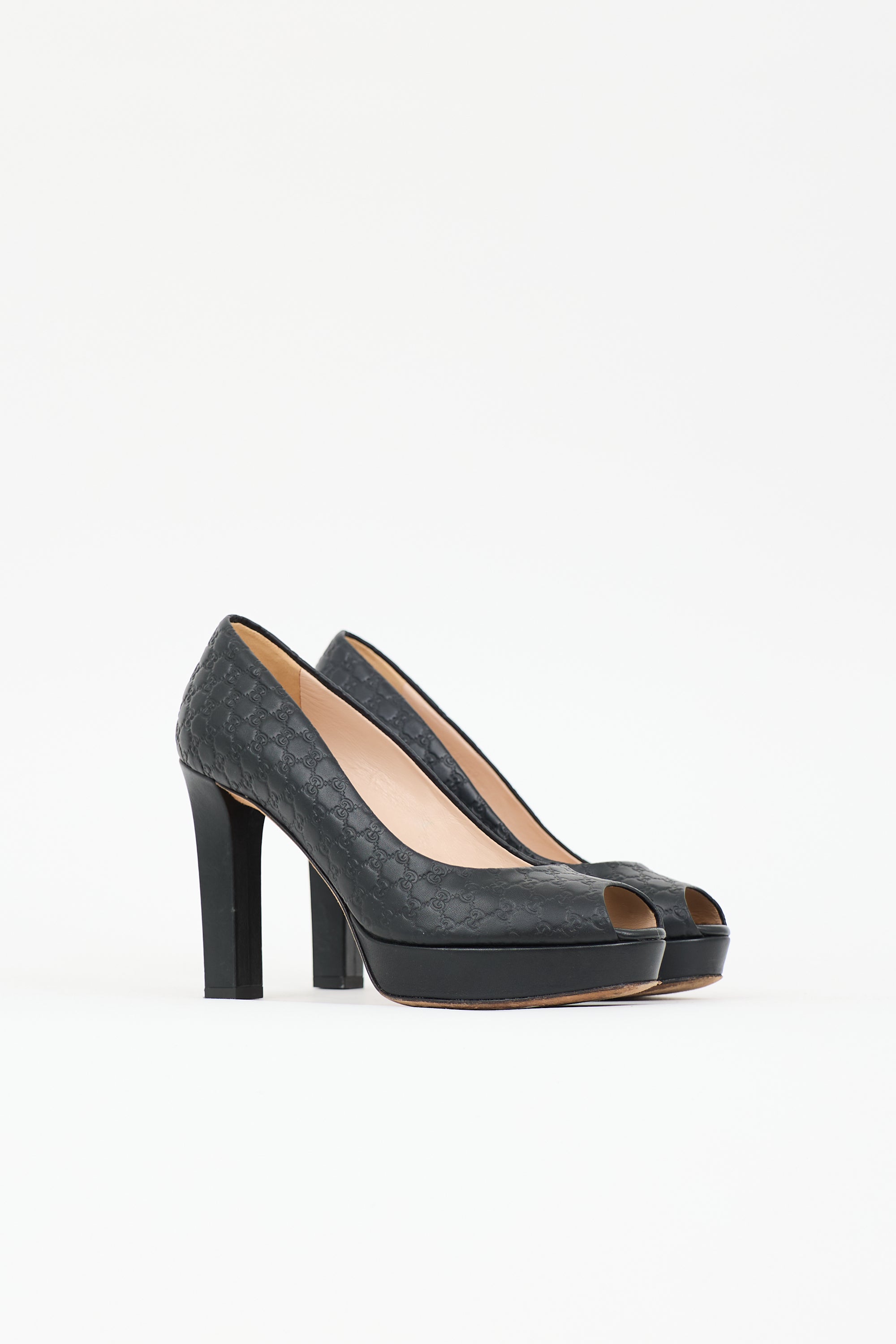 Gucci Leather Guccissima Heel