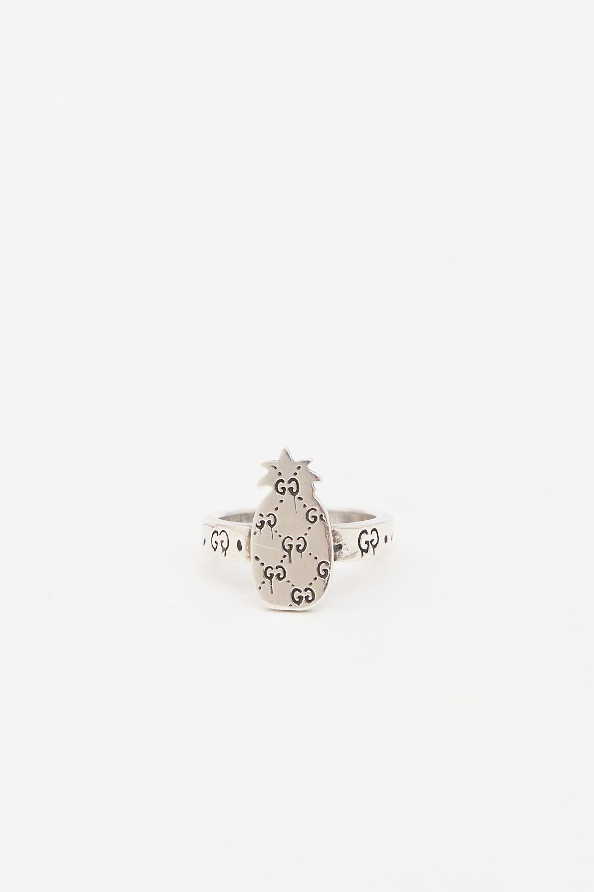 Gucci Sterling Silver Ghost Pineapple Ring