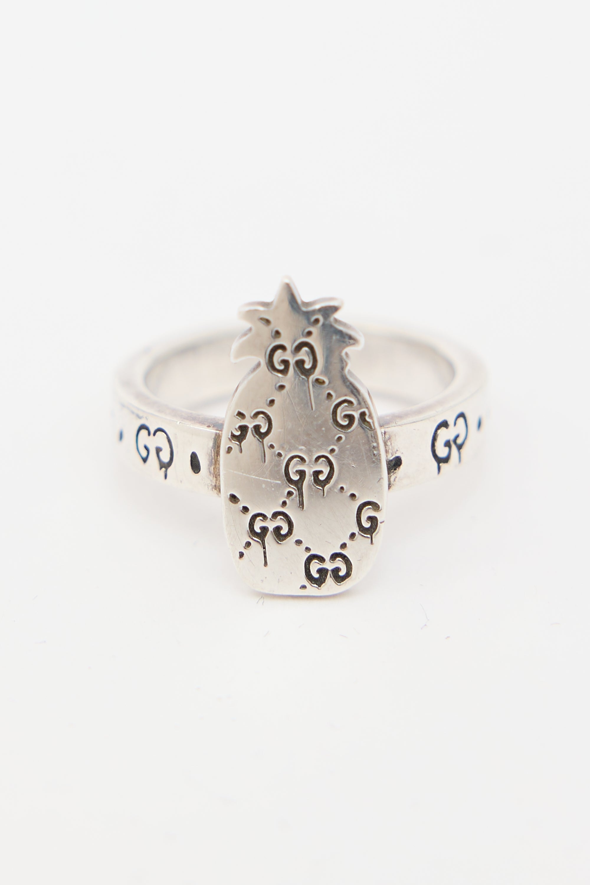 Gucci Sterling Silver Ghost Pineapple Ring