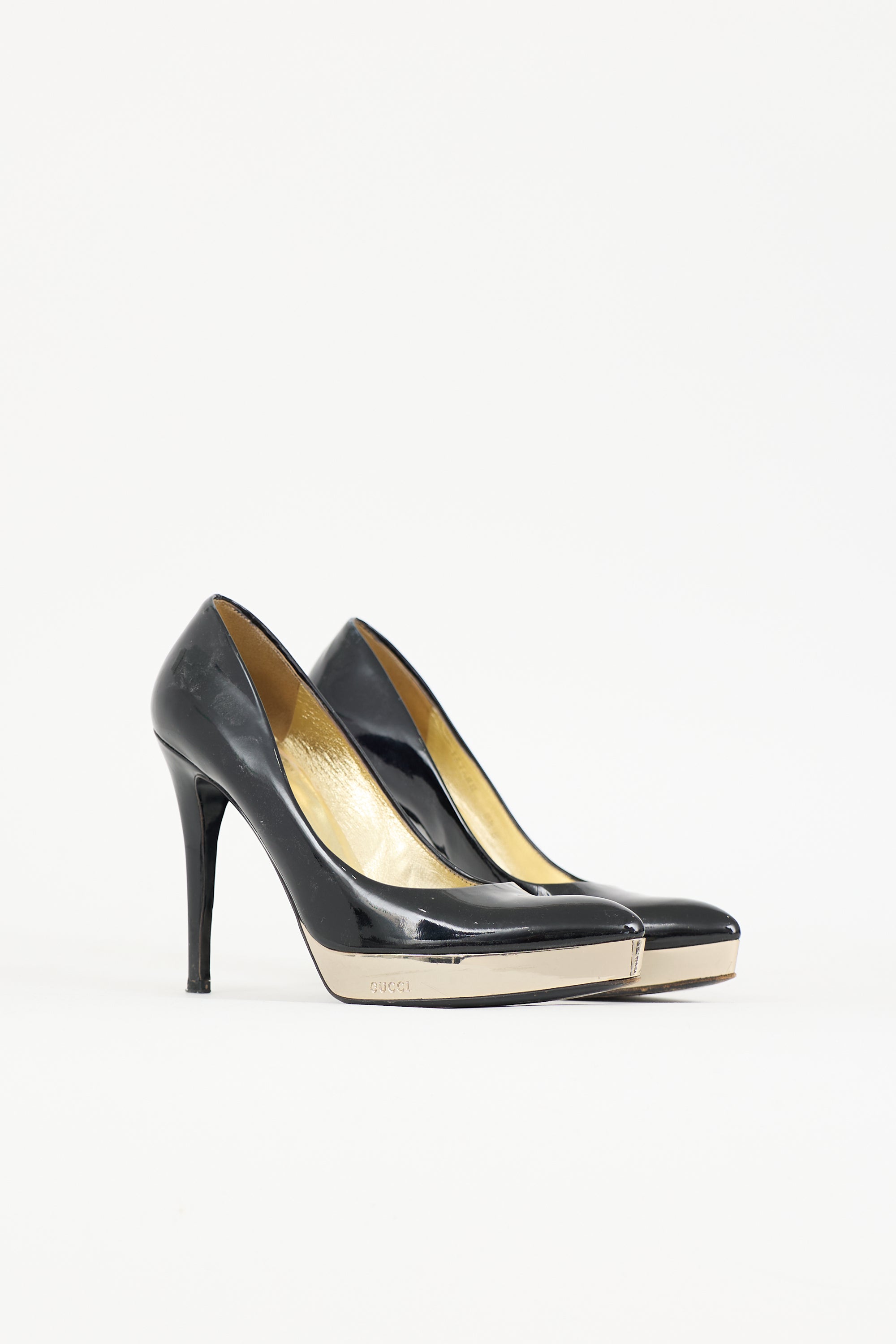 Gucci Patent Platform Pump