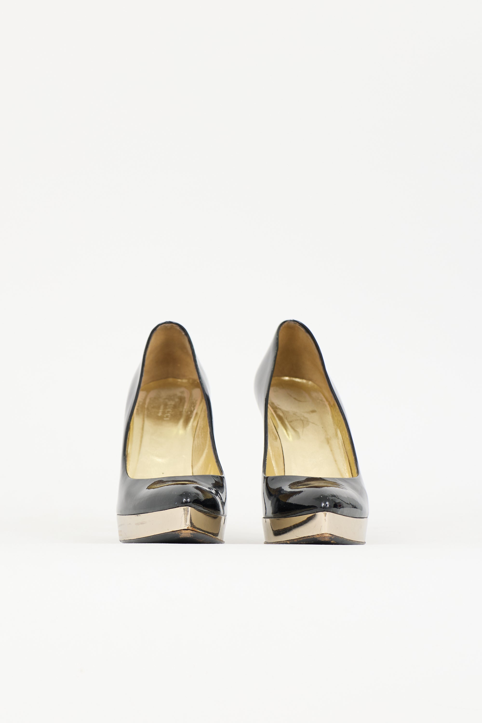 Gucci Patent Platform Pump