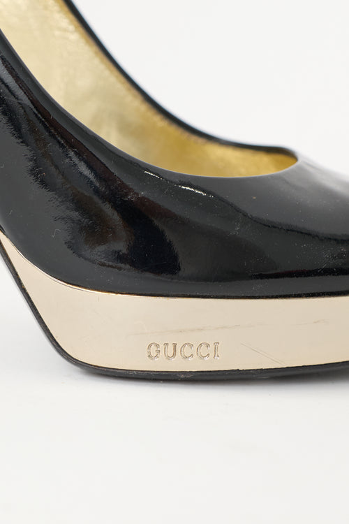 Gucci Patent Platform Pump
