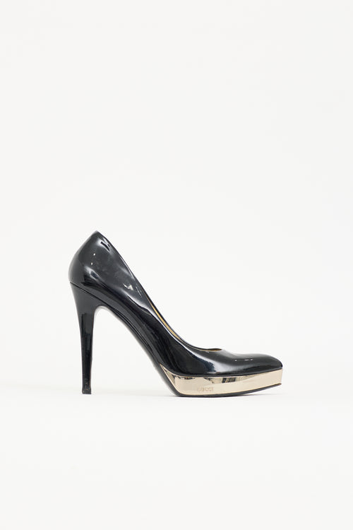 Gucci Patent Platform Pump