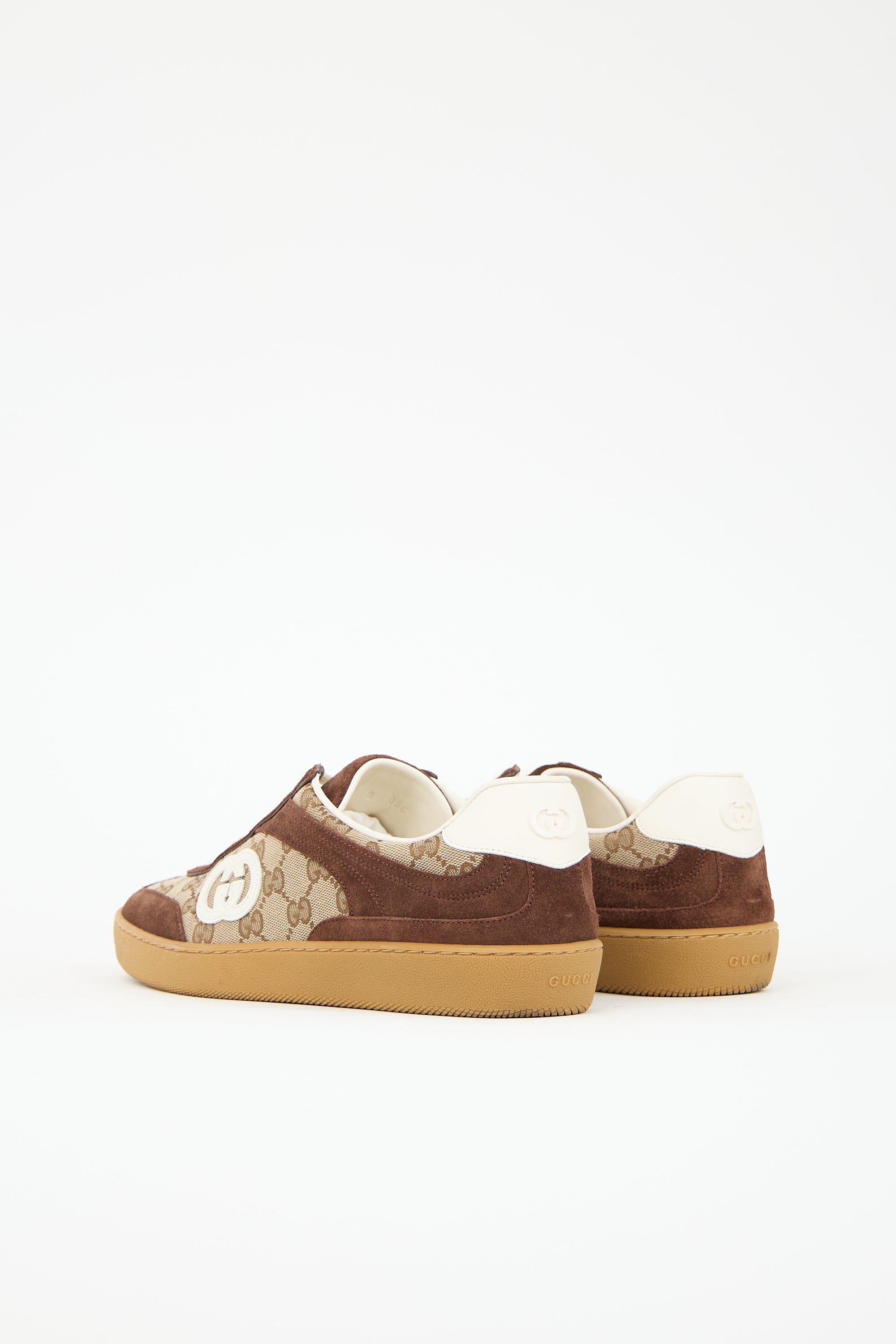 Gucci Suede & GG Monogram Canvas Sneaker