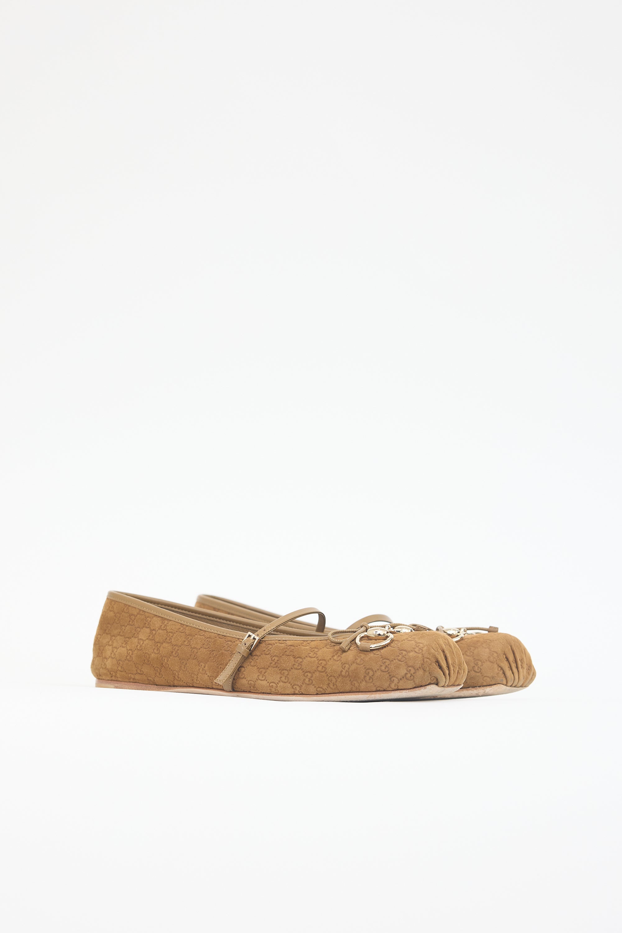 Gucci Suede GG Ballet Flat