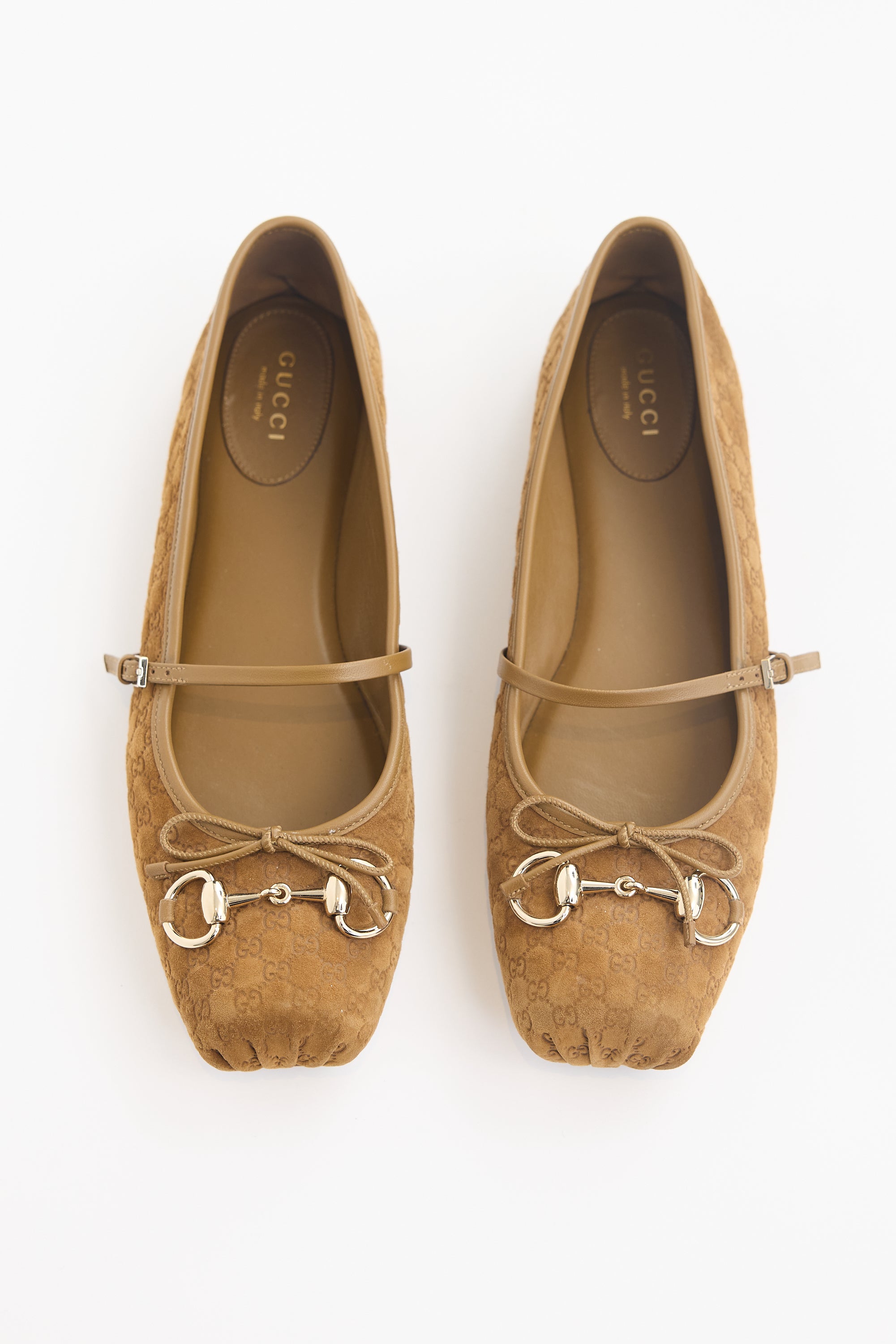 Gucci Suede GG Ballet Flat