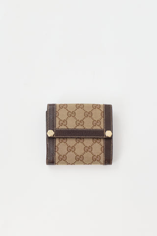 Gucci Monogram Canvas Bifold Wallet