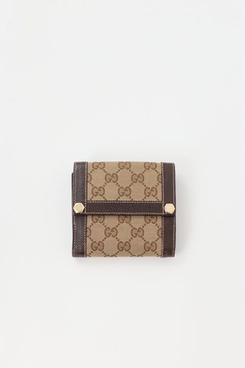 Gucci Monogram Canvas Bifold Wallet