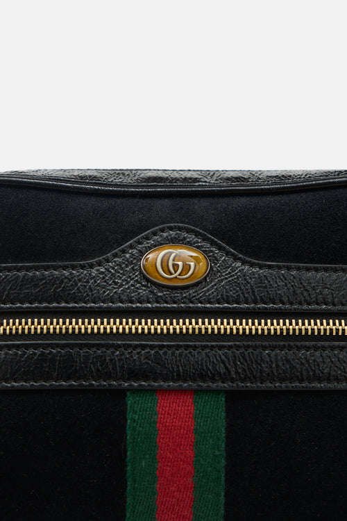 Gucci Suede & Patent GG Web Bag