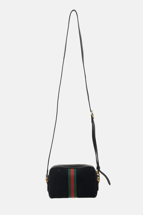 Gucci Suede & Patent GG Web Bag