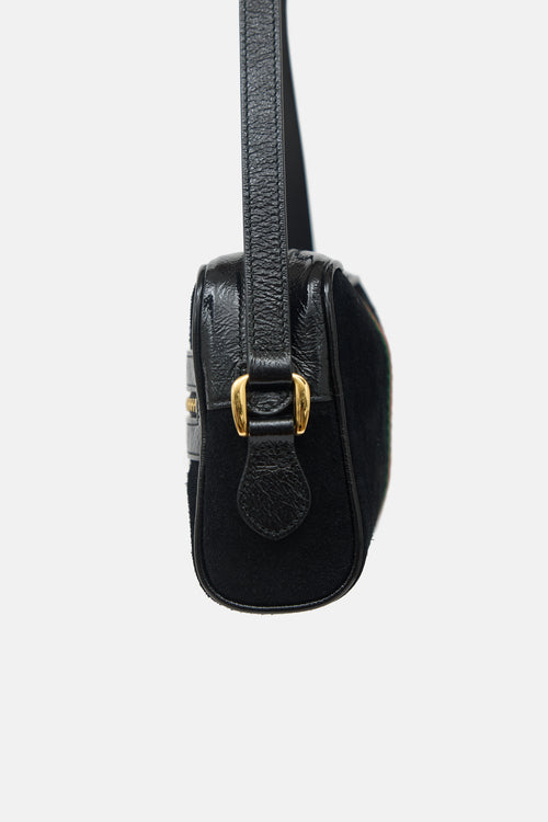 Gucci Suede & Patent GG Web Bag