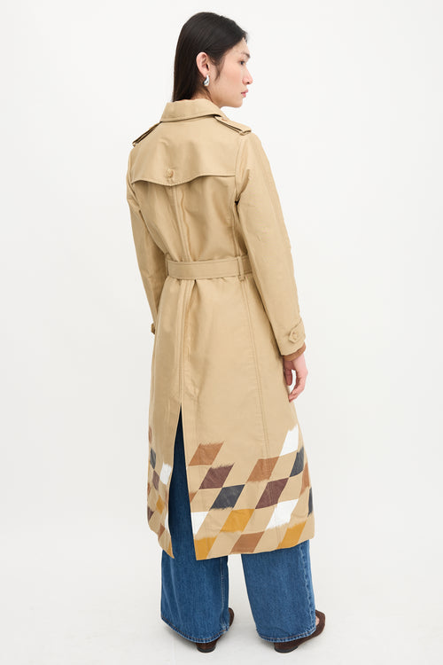 Gabriela Hearst Fall 2017 Patterned Hem Trench Coat