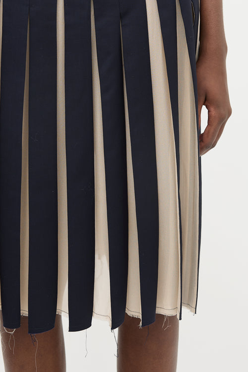 Gabriela Hearst Wool & Silk Pleated Midi Skirt
