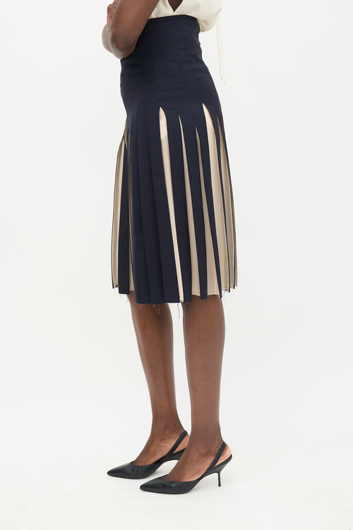 Gabriela Hearst Wool & Silk Pleated Midi Skirt