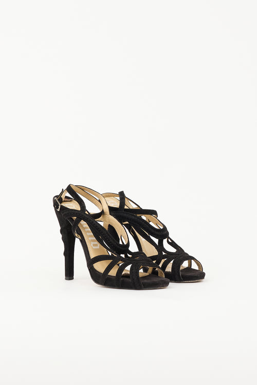 John Galliano Suede Strappy Sandal