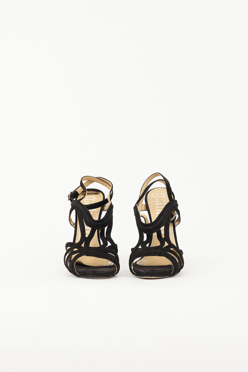 John Galliano Suede Strappy Sandal