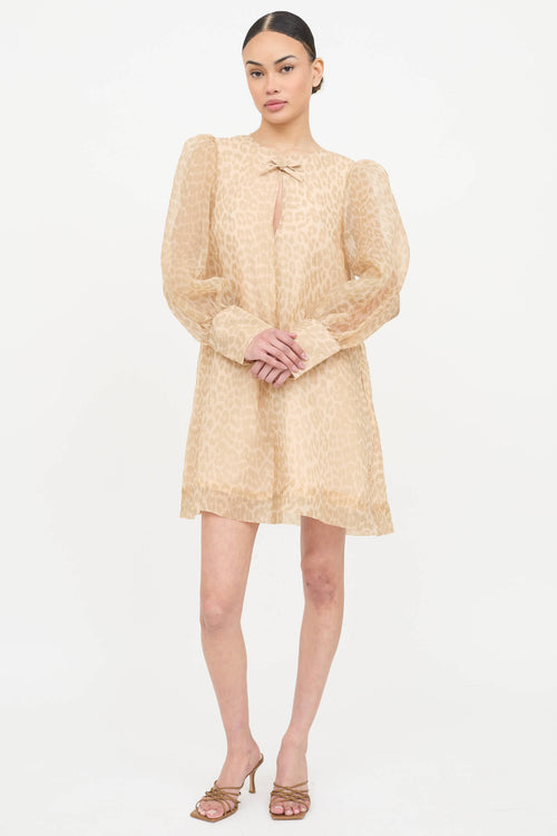 Ganni Patterned Layered Dress