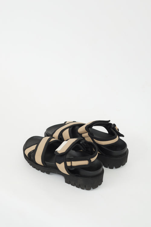 Ganni Black & Beige Hiking Sandal