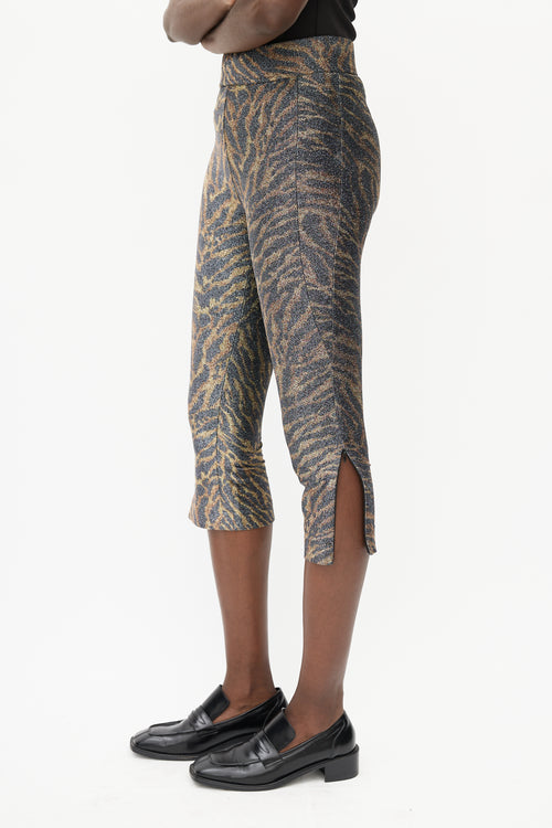 Ganni Black & Brown Metallic Co-Ord Set