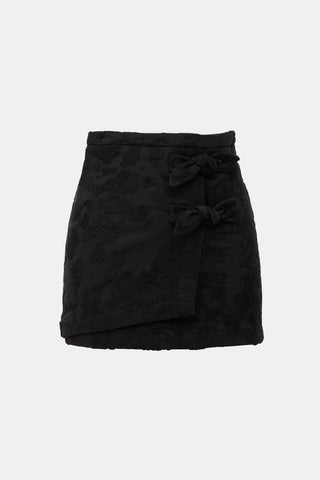 Ganni Brocade Bow Skirt