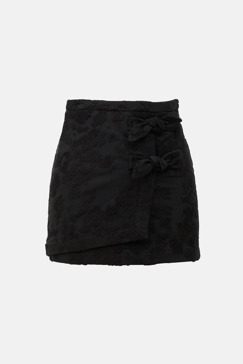 Ganni Brocade Bow Skirt