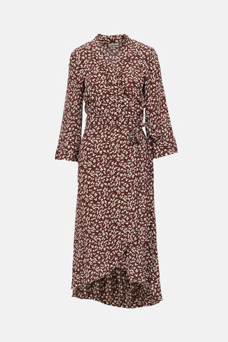 Ganni Patterned Wrap Dress