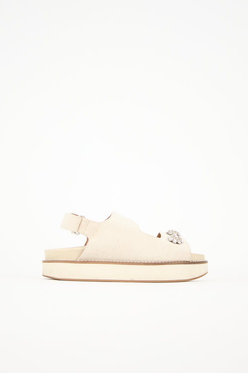 Ganni Canvas Juta Sandal