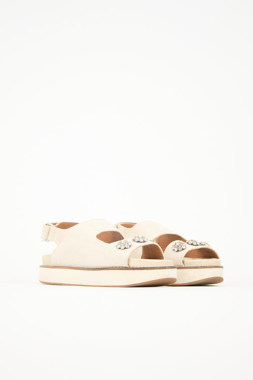 Ganni Canvas Juta Sandal