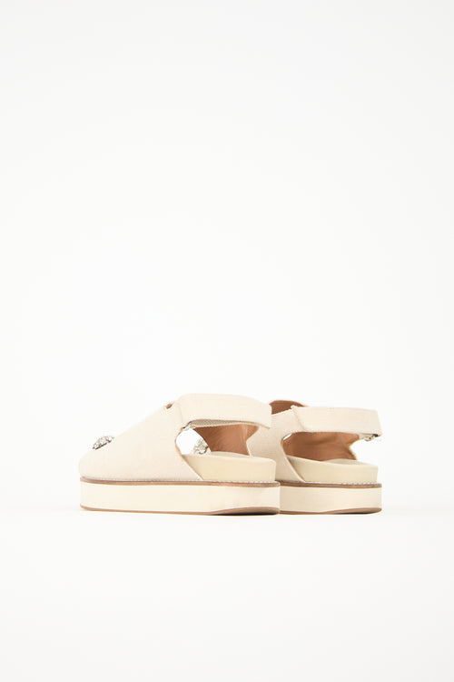 Ganni Canvas Juta Sandal