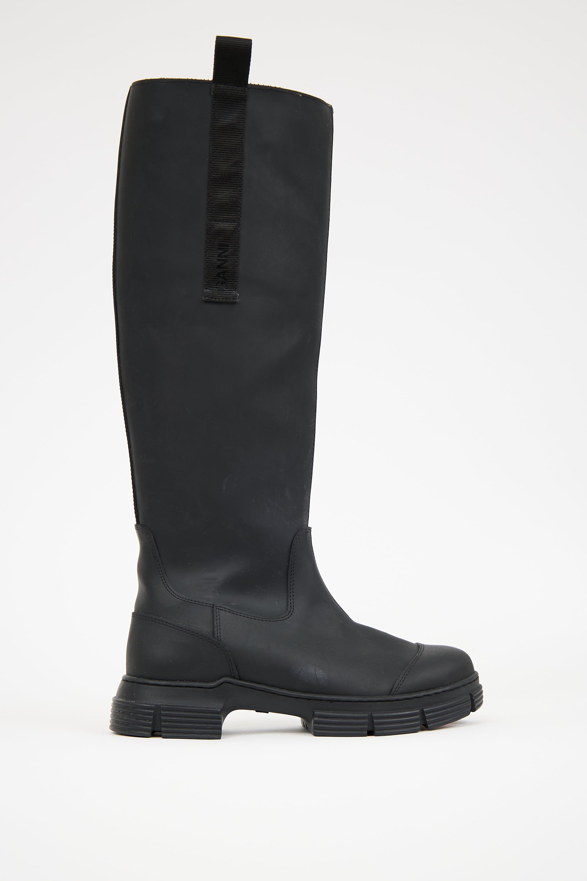 Ganni Rubber & Shearling Lined Country Boot