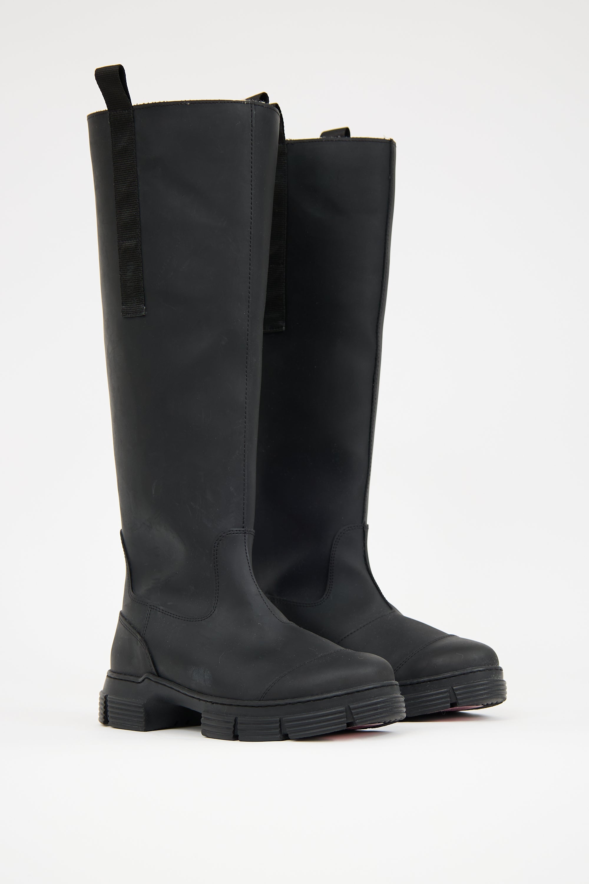 Ganni Rubber & Shearling Lined Country Boot