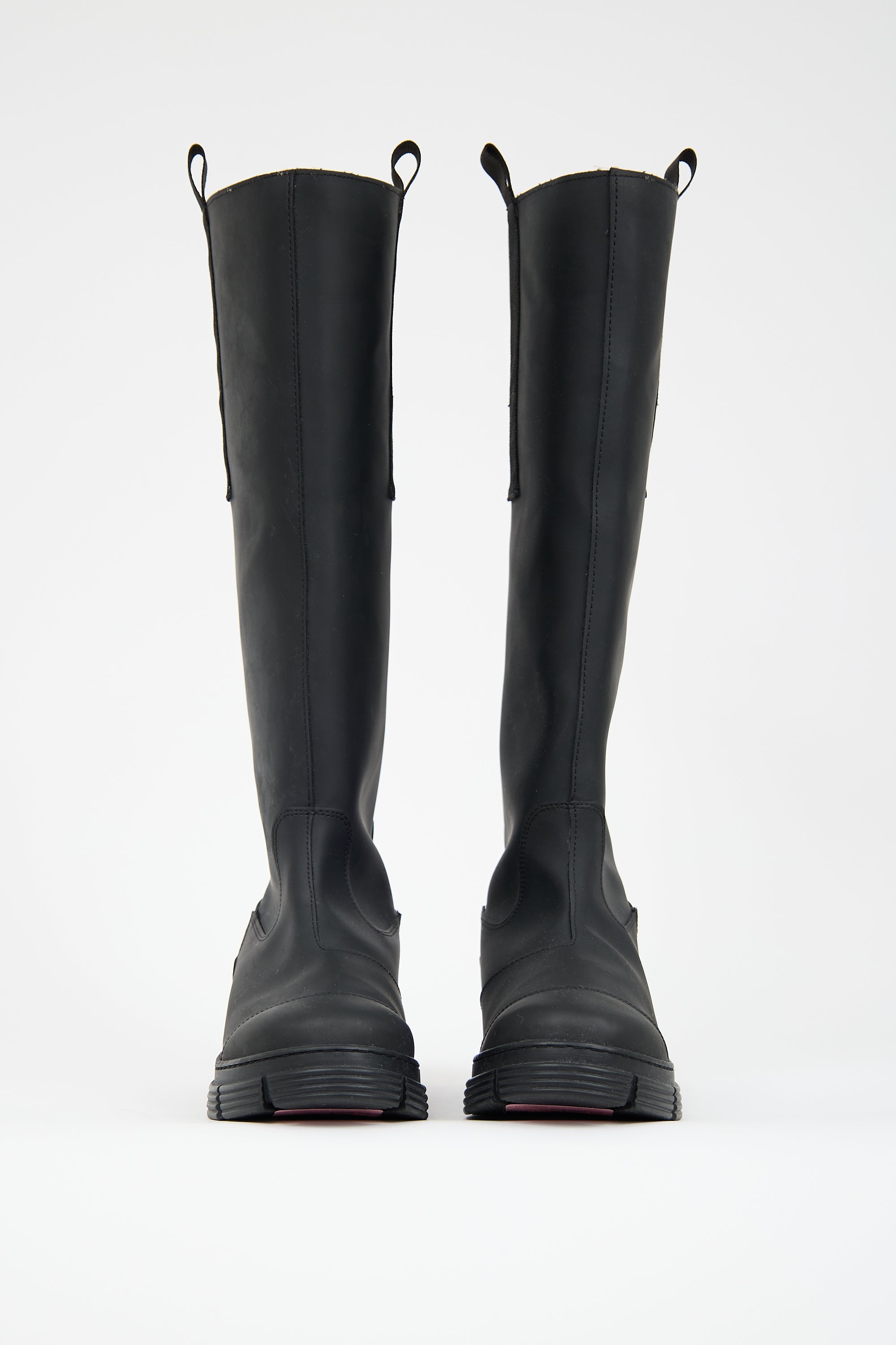 Ganni Rubber & Shearling Lined Country Boot