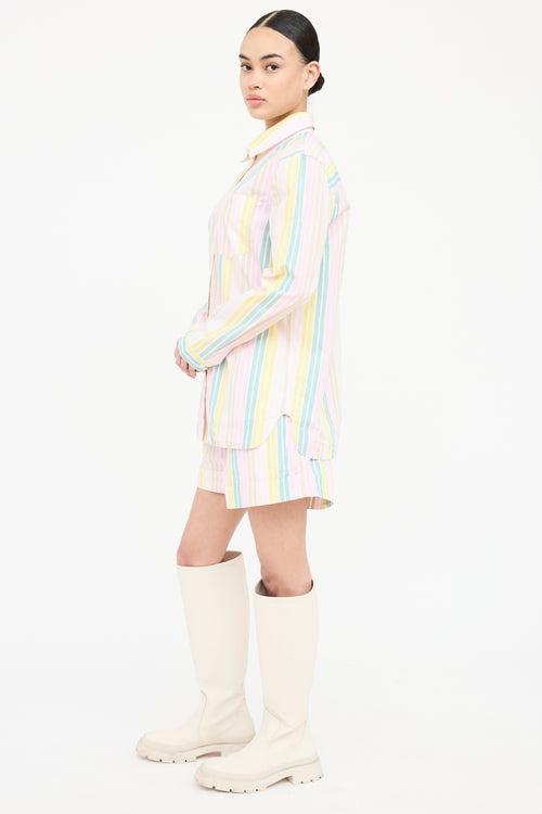Ganni Striped Cotton Co-Ord Set