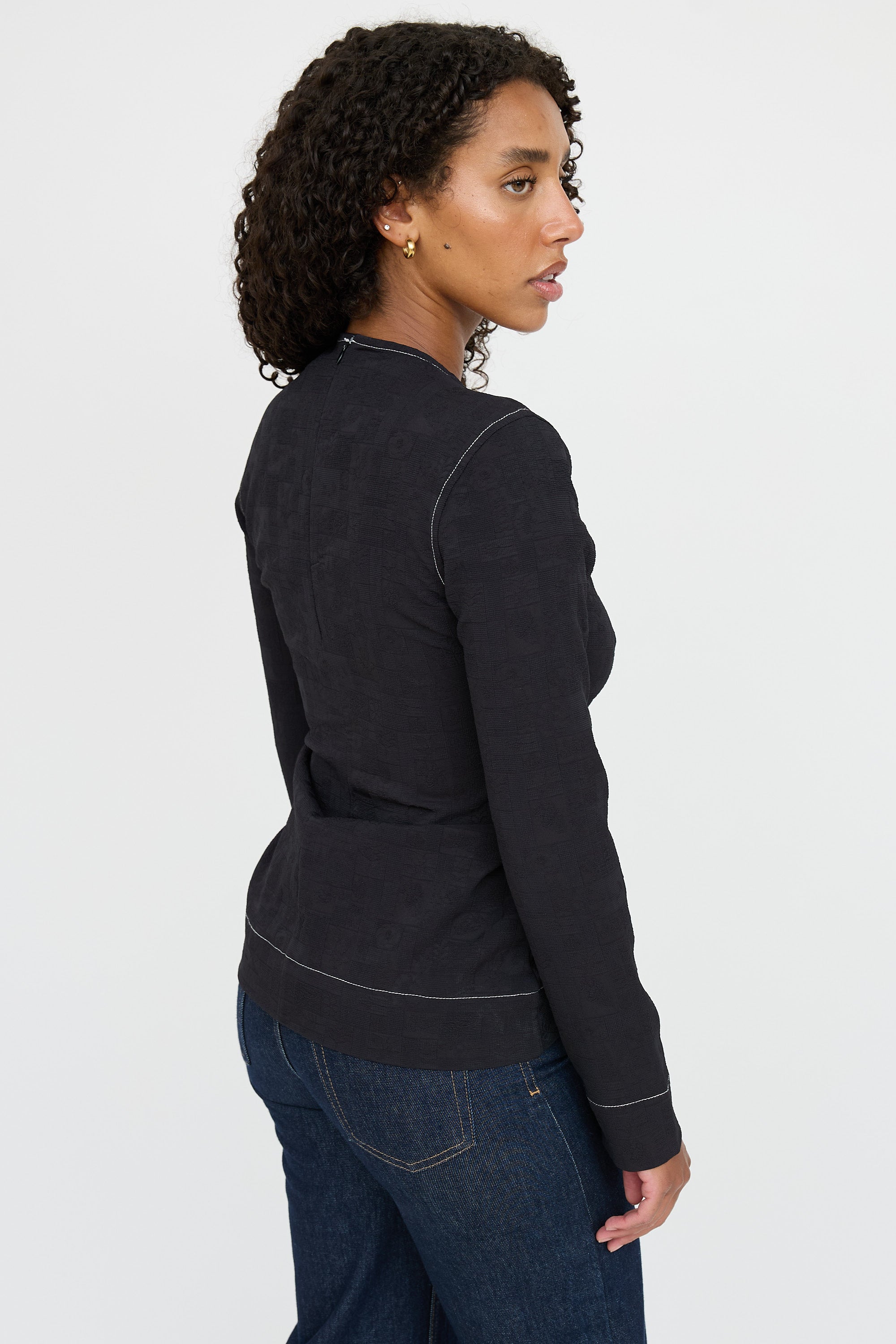 Ganni Cinched Drawstring Top