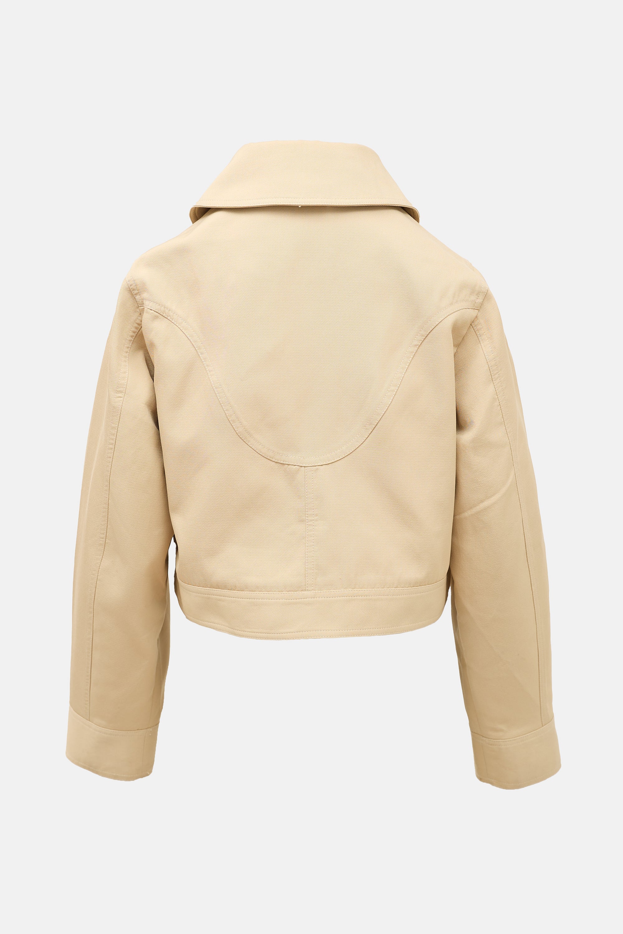 Ganni Twill Logo Cropped Jacket