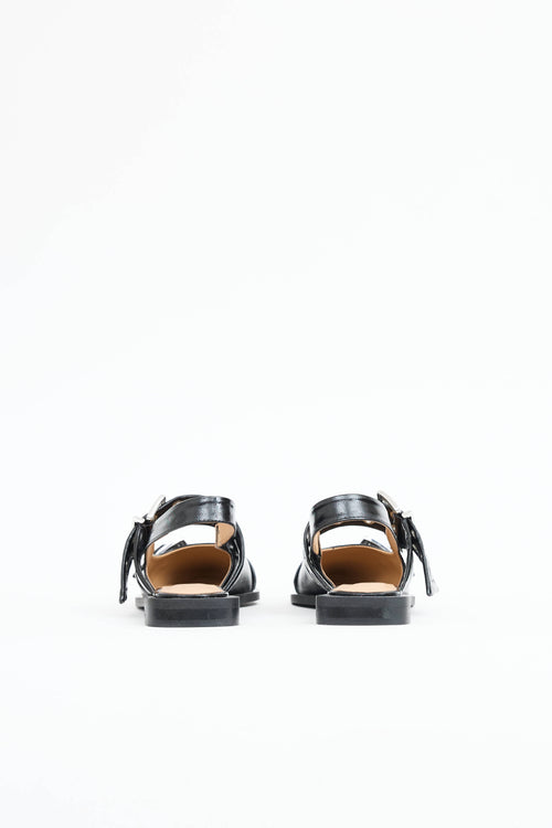 Ganni Feminine Buckle Ballerina Flat