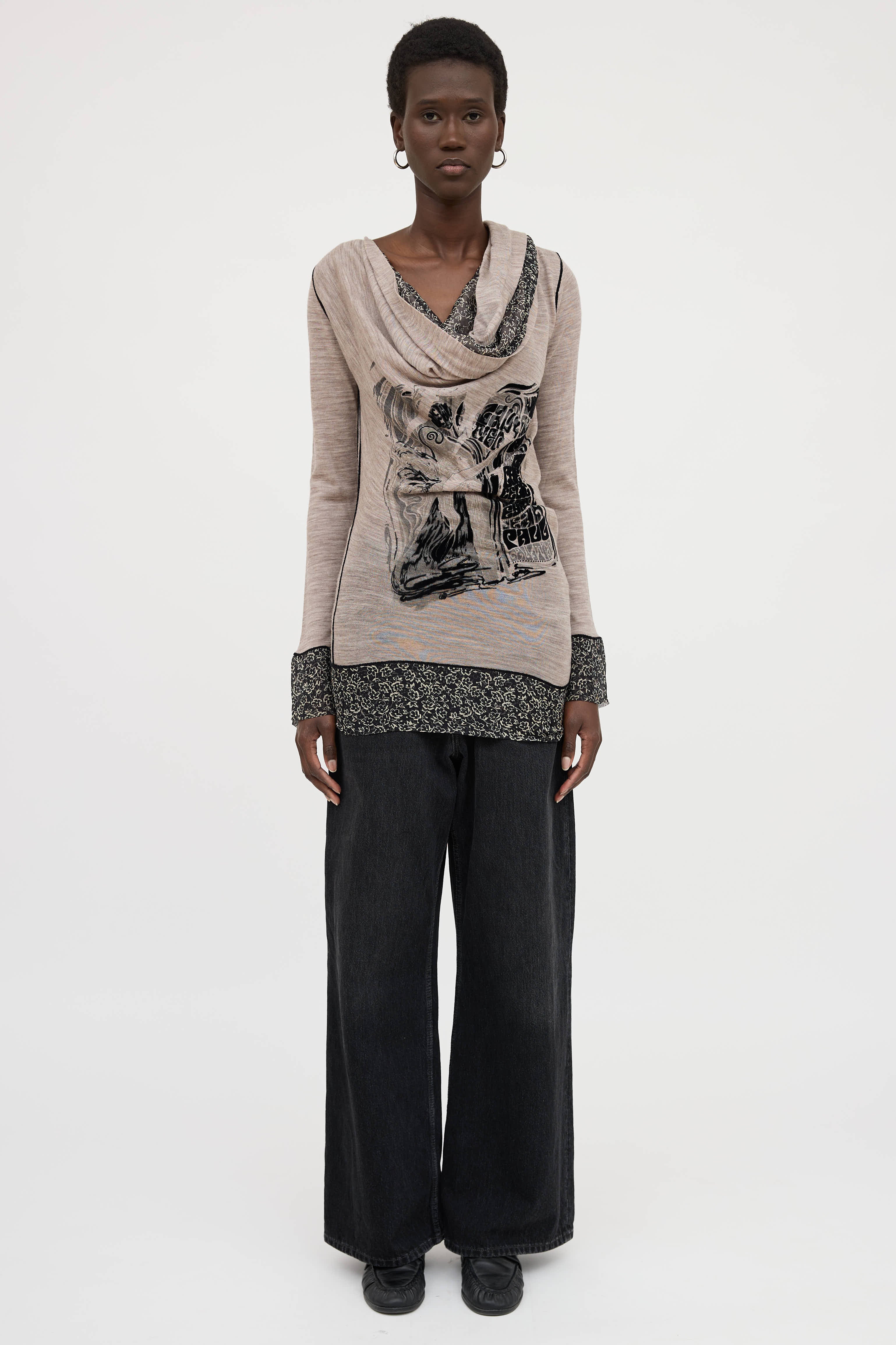 Jean Paul Gaultier Wool Scarf Top