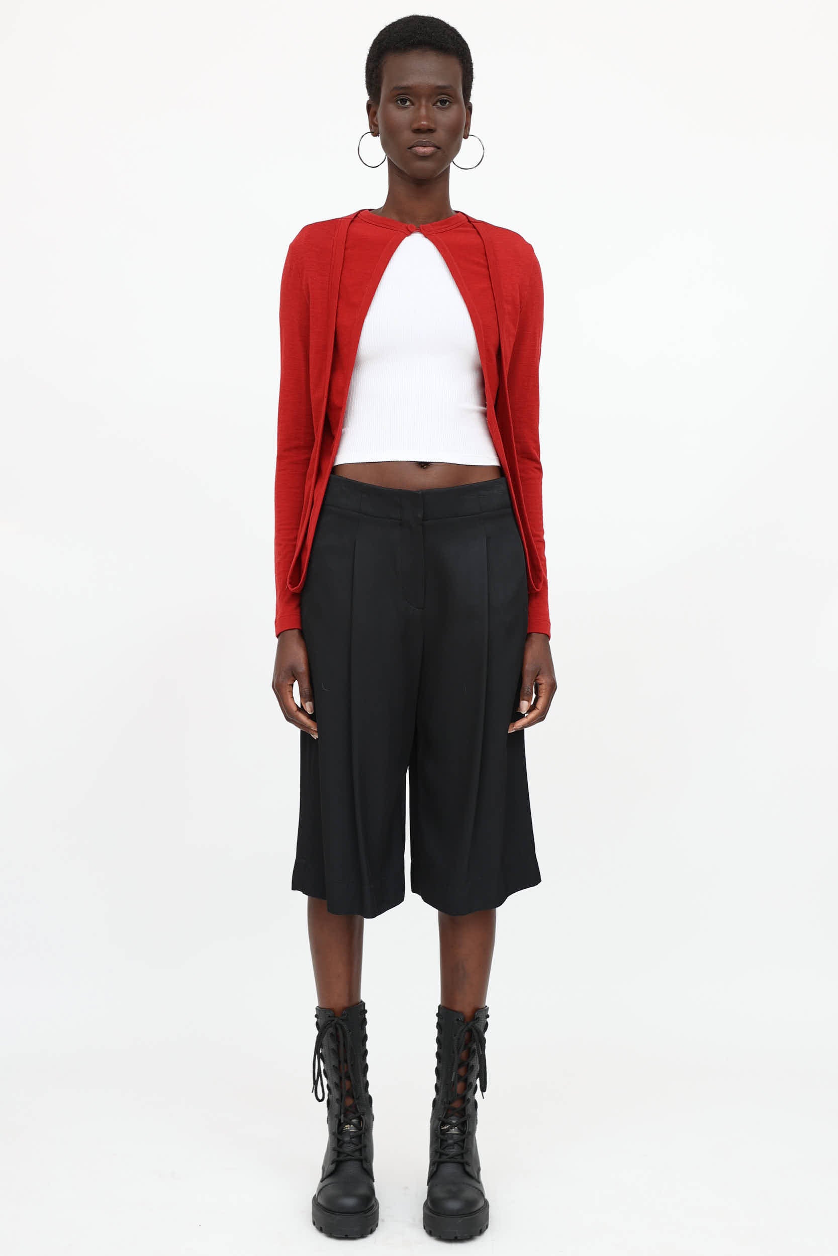 Jean Paul Gaultier Classic Layered Open Cardigan